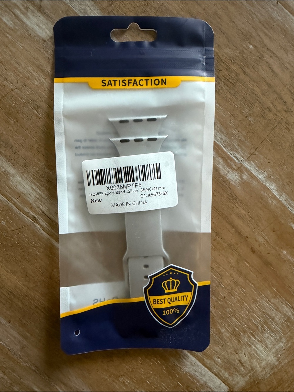 NWT- Silver Sport Band for Apple Watch